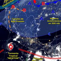 Tormenta tropical Newton causará fuertes lluvias en zonas afectadas por el sismo