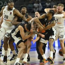 Batalla campal en Real Madrid-Partizan, por la Euroliga de básquetbol