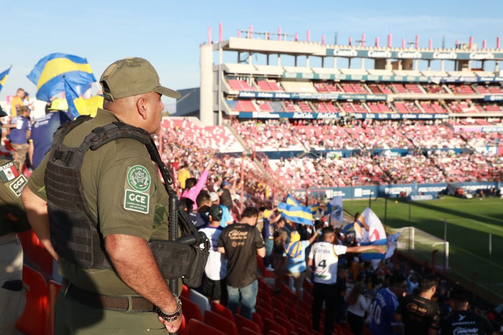 COORDINAN OPERATIVO DE SEGURIDAD EN EL ESTADIO POR TORNEO DE LA LIGA MX