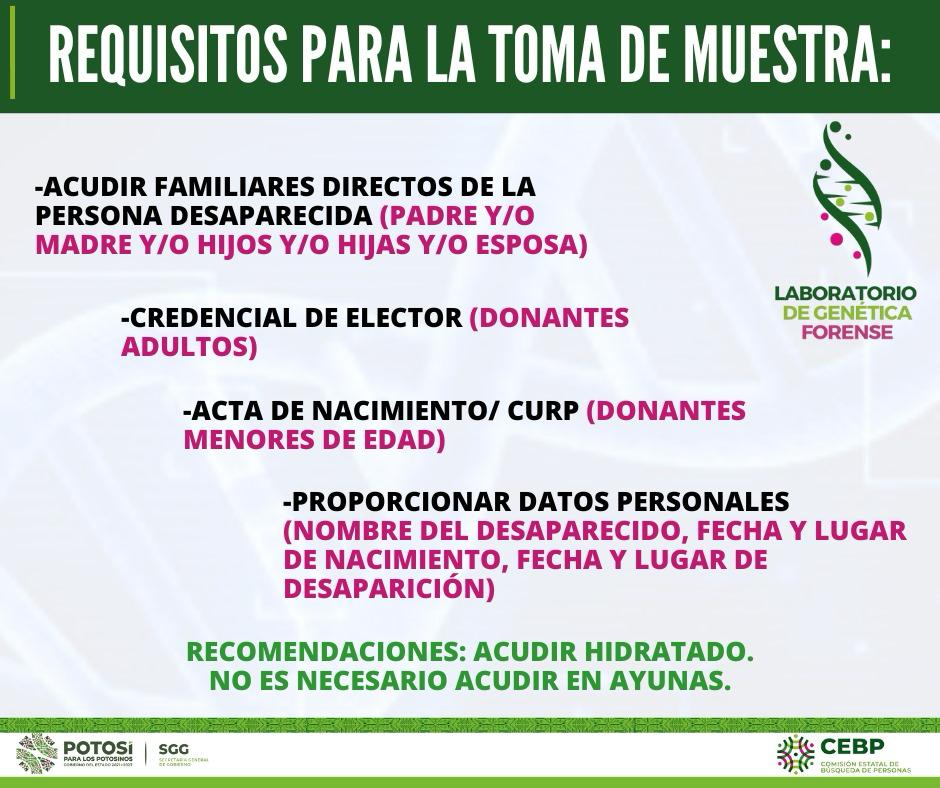 COMISIÓN DE BÚSQUEDA DE PERSONAS REALIZARÁ TOMA DE MUESTRAS EN MUNICIPIOS