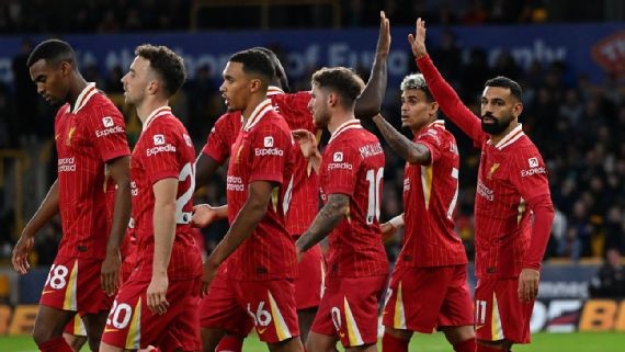 Liverpool venció con lo justo a Wolverhampton y es puntero de la Premier League