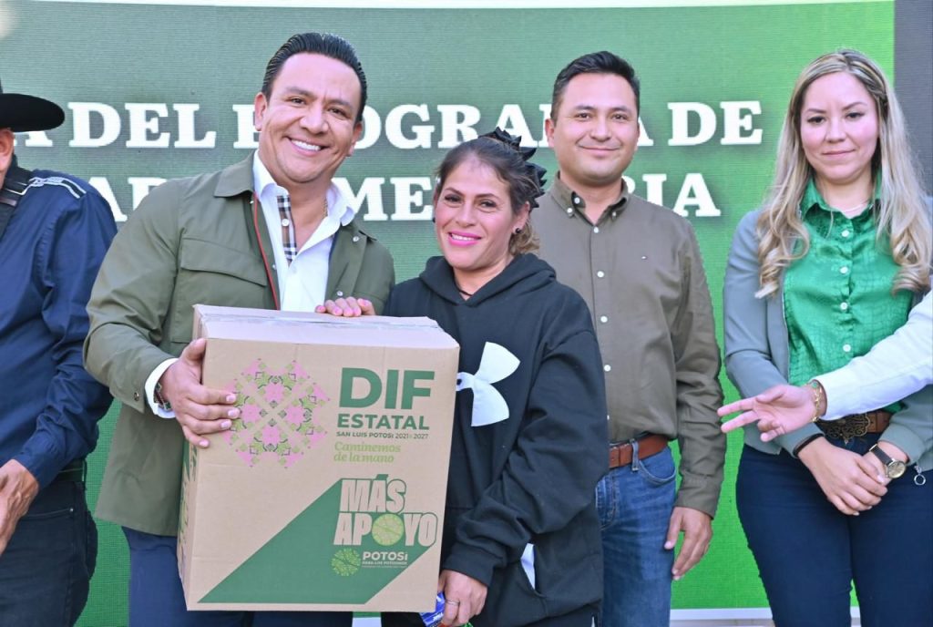 EL ESTADO ENTREGA MÁS APOYO EN SEGURIDAD ALIMENTARIA A FAMILIAS DE MATEHUALA