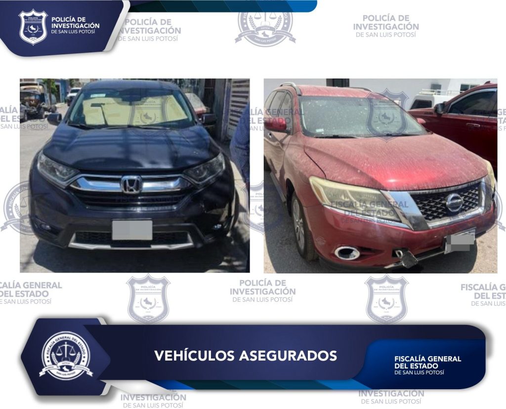 PDI ASEGURA DOS CAMIONETAS TRAS DISTINTAS ACCIONES EN LA CAPITAL POTOSINA