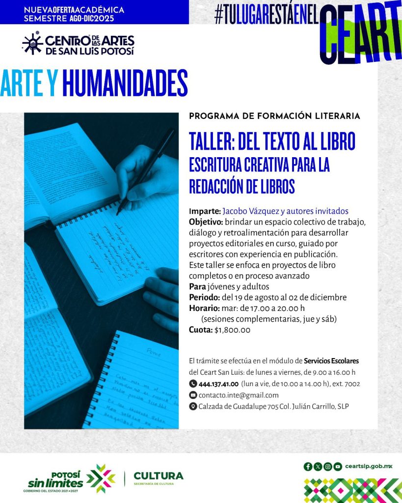 CEART SAN LUIS PRESENTA SU PROGRAMA EDUCATIVO AGOSTO-DICIEMBRE 2025
