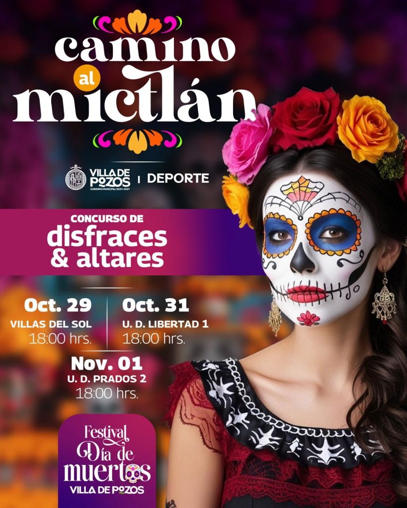 VILLA DE POZOS CONMEMORA DÍA DE MUERTOS CON ACTIVIDADES FAMILIARES