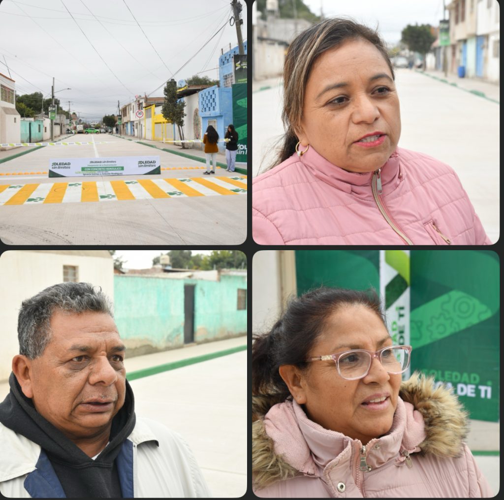 “EL AYUNTAMIENTO DE SOLEDAD SÍ NOS ESCUCHÓ”: VECINOS DE LA 21 DE MARZO AL RECIBIR OBRA DE PAVIMENTACIÓN