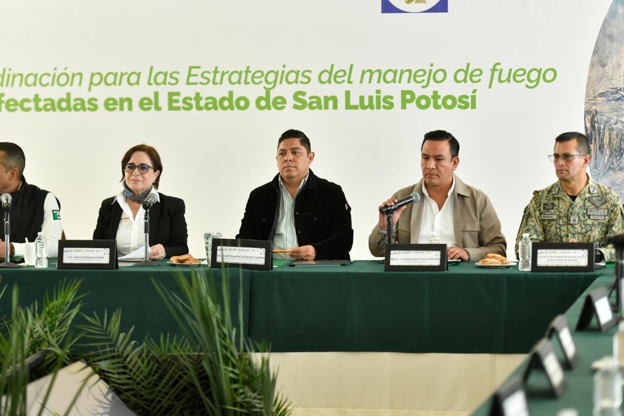 RICARDO GALLARDO PRIORIZA ACCIONES PARA COMBATIR INCENDIOS FORESTALES