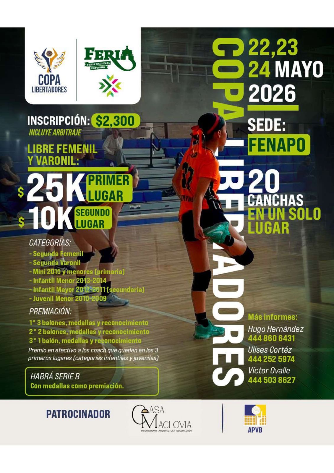 GOBIERNO ESTATAL IMPULSA COPA LIBERTADORES DE VOLEIBOL