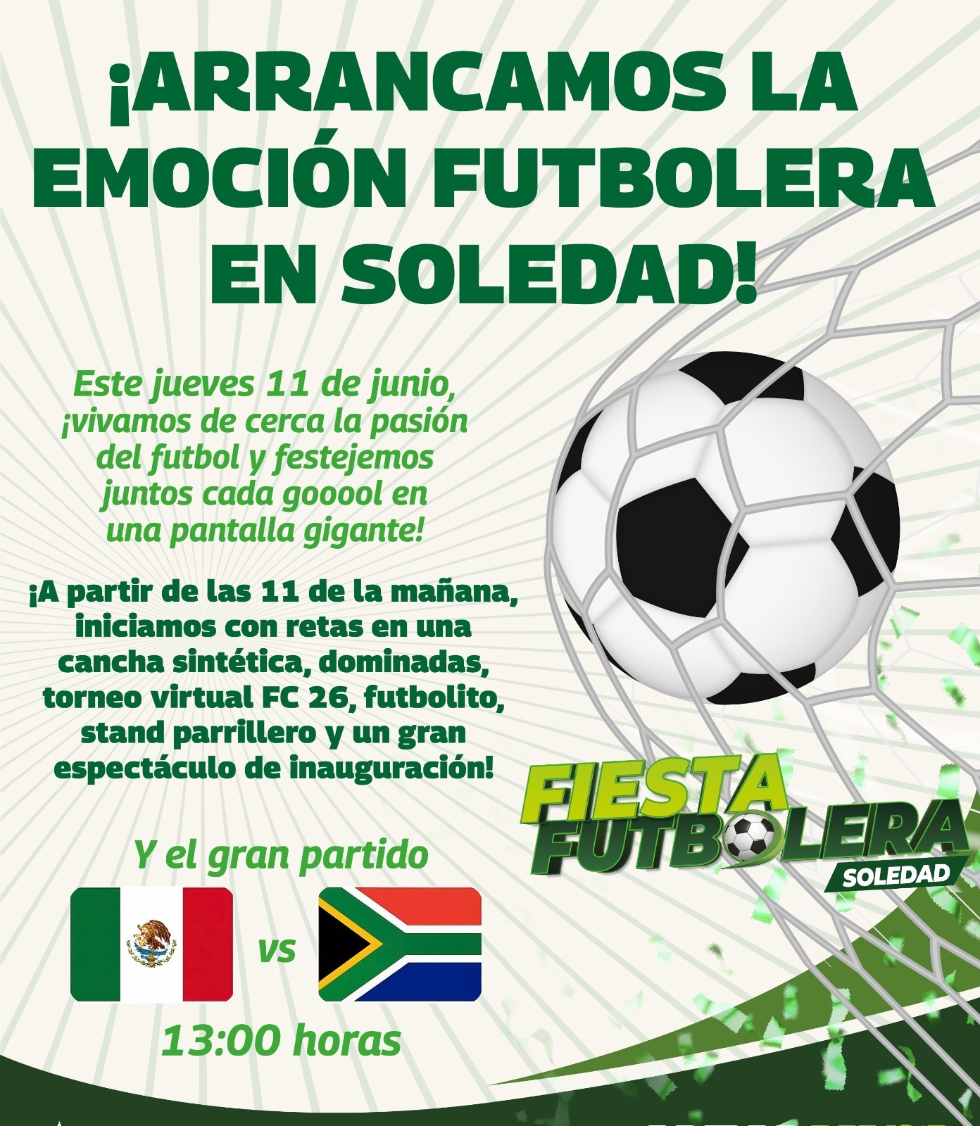 ⚽🔥 ¡SOLEDAD ESTÁ LISTO PARA VIVIR LA GRAN FIESTA FUTBOLERA! 🔥⚽