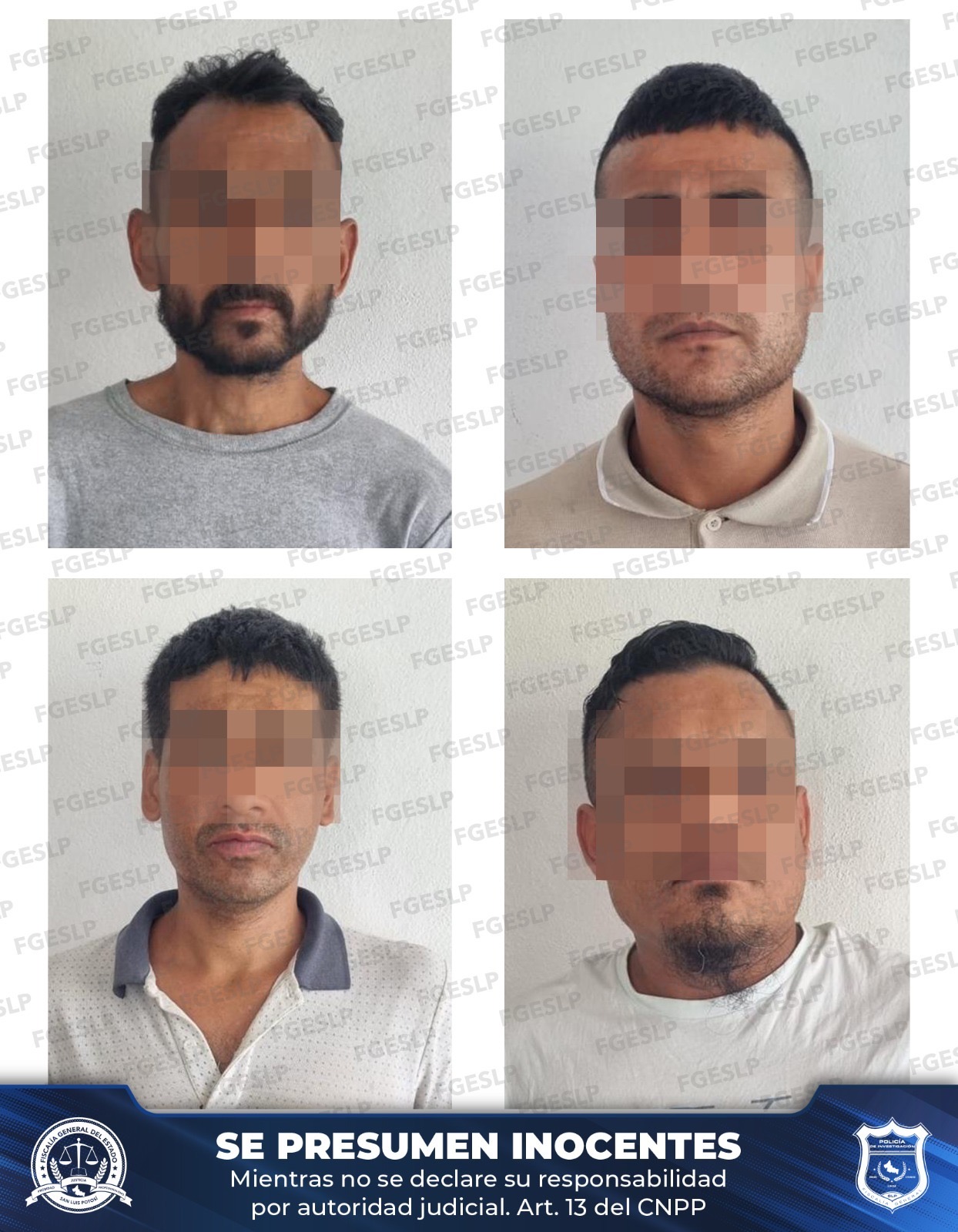 CUMPLIMENTA FGESLP CUATRO ÓRDENES DE APREHENSIÓN POR AGRESIÓN A POLICÍAS EN SAN CIRO DE ACOSTA*