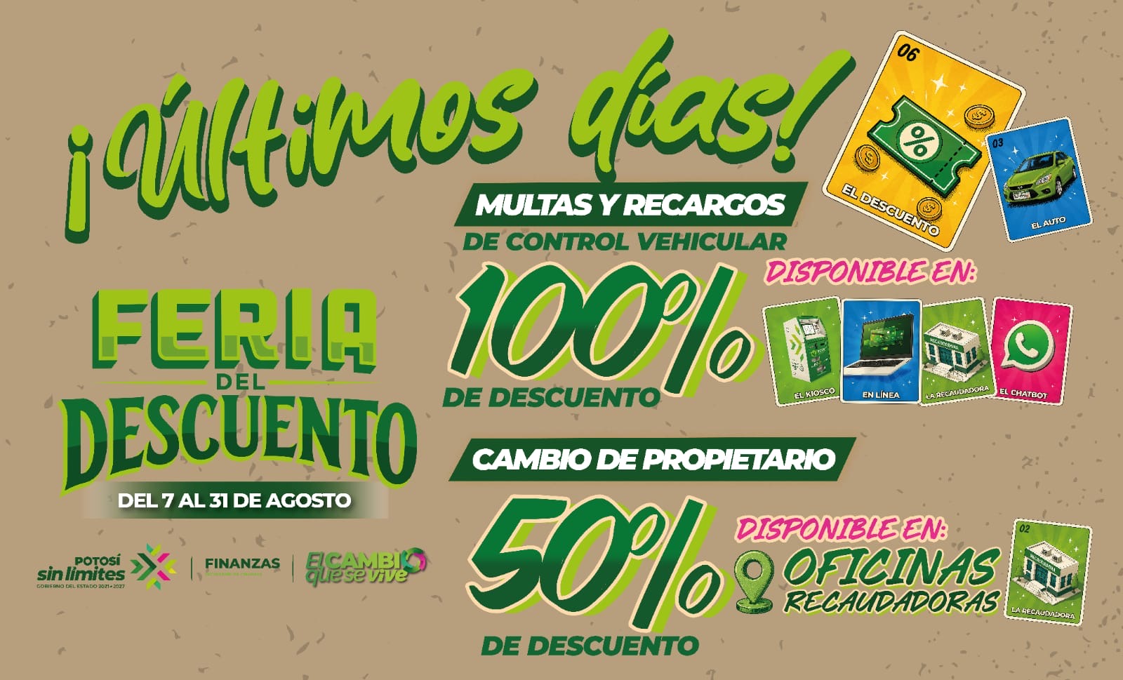 ÚLTIMA SEMANA PARA APROVECHAR DESCUENTOS EN TRÁMITES VEHICULARES